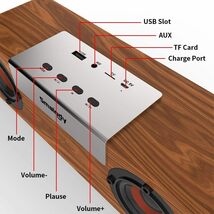 トレンド 10W木製 Bluetooth スピーカー | 持ち運びに便利 | デ_画像10