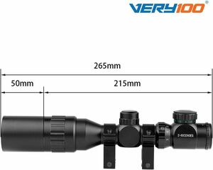 高品質 ライフルスコープ 2-6x32 2~6倍可変ズーム 20mmレールマウン