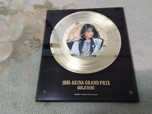  Nakamori Akina AKINA GRAND PRIX GOLD DISC not for sale Gold disk Japan record large . souvenir goods mi*amo-re