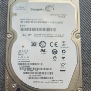 中古 2.5インチ内蔵HDD 500GB Seagateマウント済み