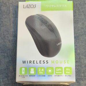 『ワイヤレスマウス』 Lazos L-YM-BK BLACK ワイヤレスマウス