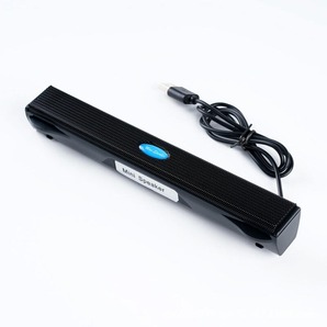 サウンドバー ミニ スリム スピーカー ブラック 高音質 おしゃれ PC USB 小型 コンパクト パソコン USB給電 接続 ゲーム ZOOM 小さいの画像3