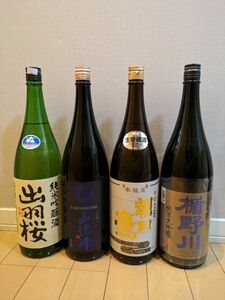 朝日鷹、他山形地酒一升瓶4本セット