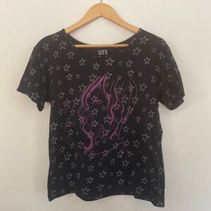 プリント 黒 半袖 Tシャツ