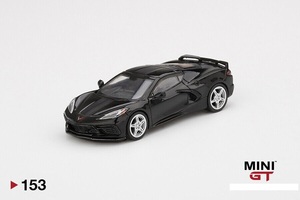 ＜新品・未開封＞ MINI GT　Chevrolet Corvette Stingray 2020　Black w/ Midnight Gray Stripe　左ハンドル　1/64サイズ