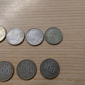 N★1円〜保管品 日本古銭 1000円 100円 銀貨 まとめ 総額面5800円 東京五輪 鳳凰 稲穂の画像6