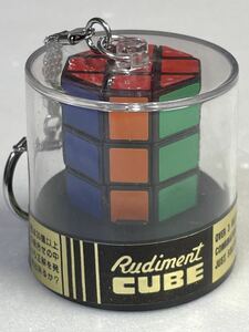 昭和レトロ 当時物 立体パズル rudiment cube 八角形 キーホルダー 未使用 経年保管品 検・ルービックキューブ パズルコレクター パチモノ