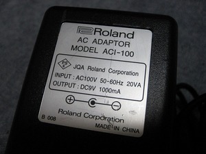  ローランド Roland ACI-100C 銀ラベル 9V センターマイナス 電源アダプター ACアダプター 中古 動作品 送料一律520円 同梱可