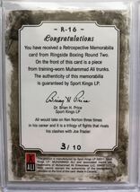 2011 Sport Kings RINGSIDE BOXING Muhammad Ali １0枚限定モハメド・アリ実使用メモラビリアカード　ボクシングカード　世界チャンピオン_画像2