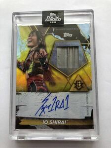 紫雷イオ 　直筆　サインカード　直書き　75枚限定　Io Shirai Iyo sky　２０２１　Topps WWE Fully Loaded Ladder Relic Autograph 