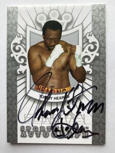 トーマス・ハーンズ　レア　直筆サインカード　 HITMAN　インスク入り 直書き　2013 SportKings Series F Tommy Hearns SILVER AUTO