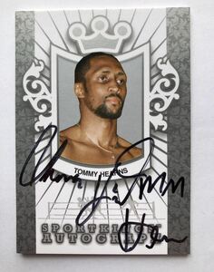 トーマス・ハーンズ　レア　直筆サインカード　 HITMAN　インスク入り 直書き　2013 SportKings Gum Series F Tommy Hearns SILVER AUTO 