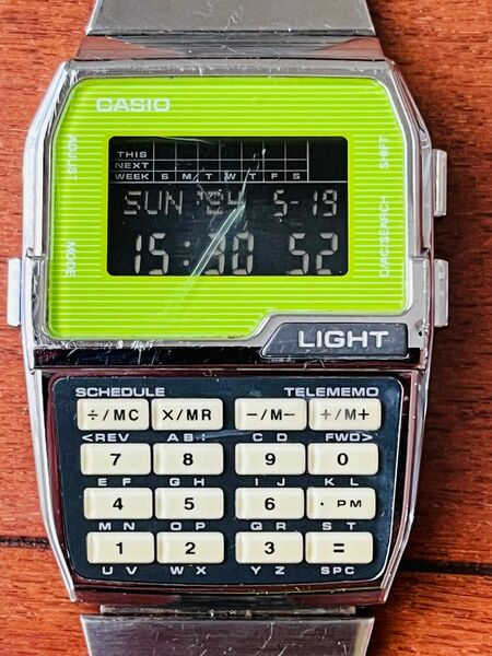 希少人気カラー　CASIO カシオ　データバンク　DBC-1500 電池交換済