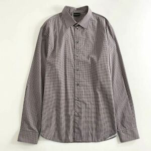 ◯30d14 大きいサイズ イタリア製 EMPORIO ARMANI エンポリオアルマーニ 長袖シャツ 総柄シャツ カジュアルシャツ XXL マルチカラー メンズ