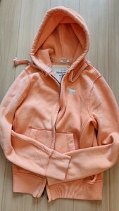 【Abercrombie&Fitch】アバクロパーカー　中古/SMALL/オレンジ/初期モデル/レア