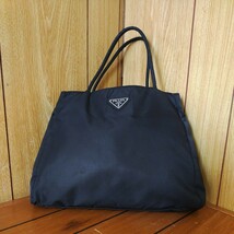 PRADA テスートナイロン トートバッグ ハンドバッグ 難あり 中古現状品 プラダ ブラック ナイロン 100円スタート _画像1