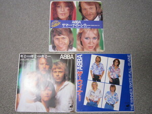 E10972-【EP】アバ　ABBA　まとめて　３枚　セット