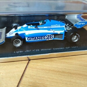 スパーク 1/43 リジェ JS7 スウェーデンGP #26 J.ラフィー(外箱別) 【Spark】1/43 Ligier JS7 No.26 Sweden GP 1977 Jacques Laffiteの画像1