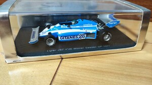 スパーク 1/43 リジェ JS7 スウェーデンGP #26 J.ラフィー(外箱別) 【Spark】1/43 Ligier JS7 No.26 Sweden GP 1977 Jacques Laffite