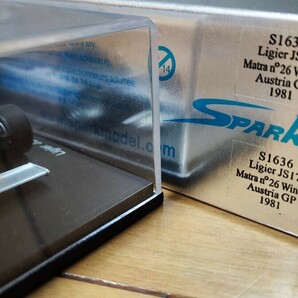 スパーク 1/43 リジェ JS17 オーストリアGP #26 J.ラフィー 【Spark】1/43 Ligier JS17 No.26 Winner Austria GP 1981 Jacques Laffiteの画像8