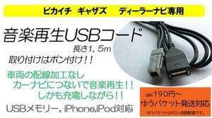 ピカイチ HTV-USB01　ギャザズ ギャザーズナビ専用　USB接続コード　・VXM-197VFNi ・VXM-197VFEi ・VXU-197SWi ・VXM-195VFEi VXM-195VFi