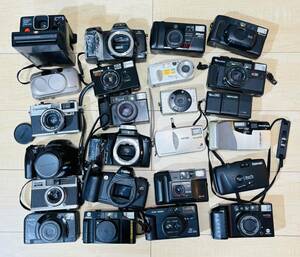 1円～ まとめ売り コンパクトカメラ 計24台 　Canon、Nikon、FUJIFILM、Sony、Olympus、Minolta、Konica等 カメラ まとめ デジカメ