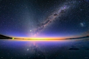 ジグソーパズル 1000ピース KAGAYA 天空の鏡が映す夜明けの天の川（ウユニ塩湖）50x75cm 10-1419　送料無料　新品