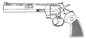  Crown mo Delco ruto python.357 Magnum 8 -inch silver gas revolver 18 -years old and more for free shipping 