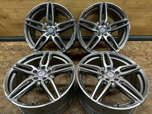 美品★BENZ メルセデスベンツ W213 Eクラス 純正 AMG 19インチ ホイール F: 8J +43 R: 9J +49 PCD112 5穴 ハブ径66.6Φ 4本セット