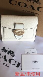 【新品未使用】COACH ジョージー スモールウォレット 白