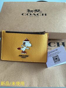 COACH コーチ　小銭入れ財布　カードケース スヌーピー　イエロー　黄色　新品未使用