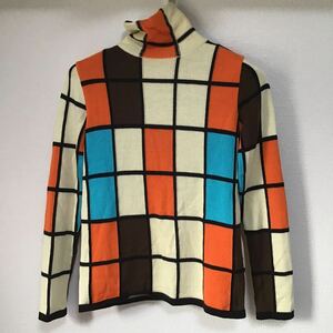 junya watanabe ad2001 マルチカラー　ハイネック　ニット　　pacckman 