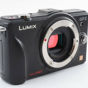 Panasonic Lumix DMC-GF2 12.1MP ミラーレス デジタル カメラ ボディ ブラック ケース付き パナソニック 256の画像3