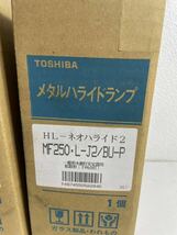 TOSHIBA 東芝 メタルハライドランプ HL-ネオハライド2 MF250・L-J2 BU-P 2個セット②一般形水銀灯安定器用 下向点灯 拡散形　取説付_画像2