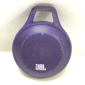 △JBL CLIP Bluetooth ポータブル スピーカー パープル ジェービーエル 音楽 オーディオ機器 音出し確認済 中古品△K73532の画像1