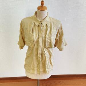 ΣChristian Dior PRET-A-PORTER Christian Dior lady's shirt M size beige group fashion stylish present condition goods ΣG52744