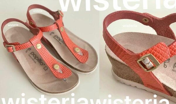 BIRKENSTOCK PAPILLIO ASHLEY ビルケンシュトック 36 レザー 本革