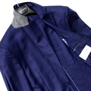  pressure volume. lustre!!! spring summer top class [ universal Language ].[Zegna/ Zegna ] silk cloth * navy tailored jacket navy blue blaser 44 S