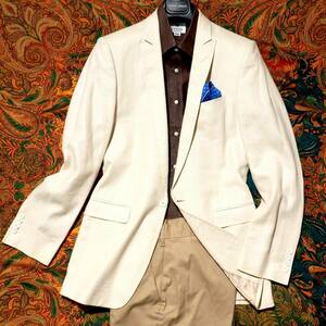  иллюзия. замечательная вещь!!![DOLCE&GABBANA/ Dolce & Gabbana ] весна лето Kiyoshi .linen лен 100% ткань * прекрасный слоновая кость * tailored jacket M степень 
