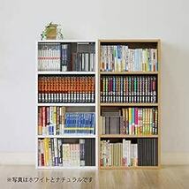 不二貿易(Fujiboeki) 本棚 コミック収納ラック 4段 幅41.8×奥行18.5×高さ89cm ナチュラル ビーチ CD&_画像5