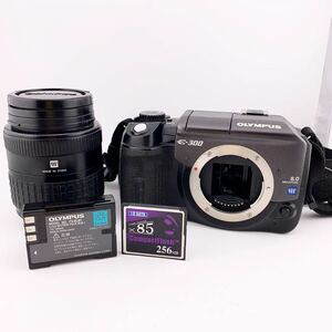 OLYMPUS E-300 デジタル　一眼レフカメラ ZUIKO DIGITAL 14-45mm 13.5-5.6 レンズ バッテリー ※通電・動作未確認 【S81019-571】