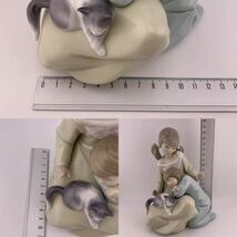 LLADRO リヤドロ 人形 置物 リトルシスター 姉妹 女の子 猫　陶器人形　少女　雑貨　フィギュリン　 【S81267-692】_画像2