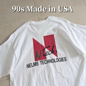 90s USA製　NELMS TECHNOLOGIES　企業　Tシャツ シングルステッチ XL