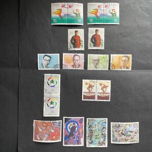 中国切手消印有　1990-1996年　6セット(重複あり)