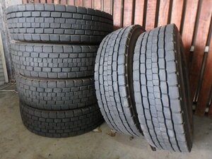 C967 バリ溝 送料無料【245/80R17.5 133/131】ダンロップ SP680 ミックスタイヤ 6本 2019年製 約8.5分山