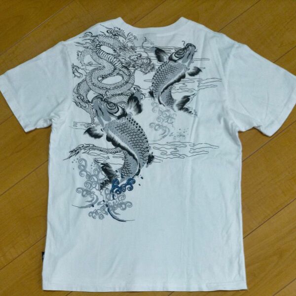 鯉に竜 和柄のメンズ半袖Tシャツ