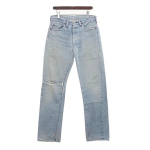 Levi's 501 90s 90年代 USA製 アメリカ製 ジーンズ デニムパンツ ボトム リペア加工 ダメージ加工 古着 リーバイス ズボン DM11338■