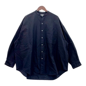 グラフペーパー Oxford Oversized Band Collar Shirt バンドカラー シャツ ブラウス 長袖 GM224-50043B Graphpaper トップス DM11515■