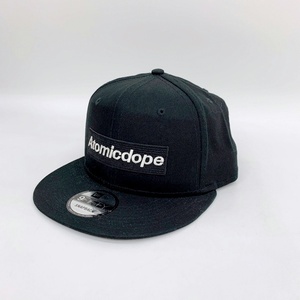 ニューエラ アトミックドープ Box Logo ボックスロゴ snap back スナップバック キャップ ブラック New Era Atomicdope 帽子 DF11589■