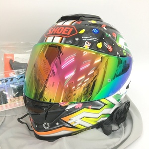 SHOEI GT-Air2 LUCKY CHARMS フルフェイスヘルメット 美品 2021年製 ミラーシールド装着 Mサイズ ホワイト系 ショウエイ バイク N19144H●